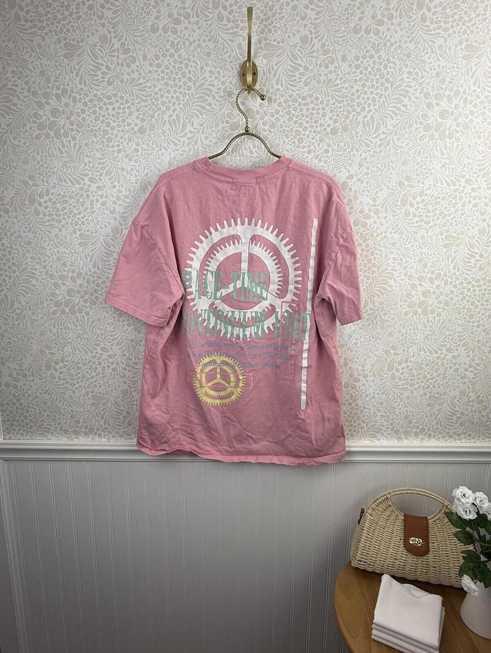 Sugarhill Men's Time Machine Pink Thick Cotton Graphic T-Shirt - Size - XL - Picture 3 of 8